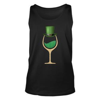 St Patricks Day Wine Glass Tshirt Unisex Tank Top - Monsterry CA