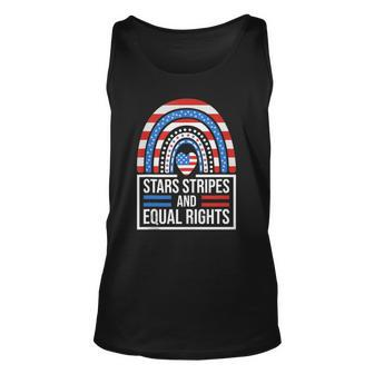 Stars Stripes &Amp Equal Rights Rainbow American Flag Feminist Tank Top | Mazezy