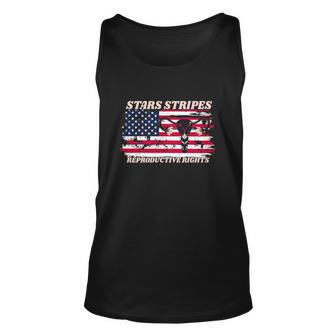 Stars Stripes Reproductive Rights Fourth Of July My Body My Choice Uterus Tank Top | Mazezy