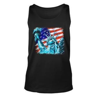 Statue Of Liberty Usa Unisex Tank Top - Monsterry