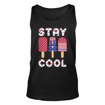Stay Cool Popsicle Graphic 4Th Of July Plus Size Shirt Unisex Tank Top - Monsterry AU