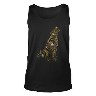 Steampunk Wolf Mechanical Graphic Design Printed Casual Daily Basic Unisex Tank Top - Thegiftio UK