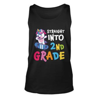 Straight Into 2Nd Grade Unicorn Back To School Unisex Tank Top - Monsterry CA