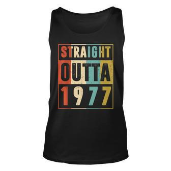 Straight Outta 1977 Vintage Graphic 45 Yrs Old 45Th Birthday Unisex Tank Top - Seseable