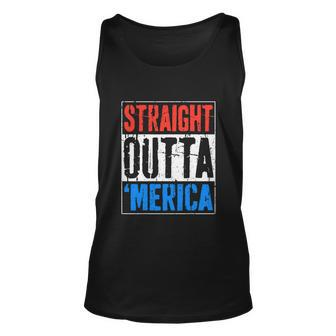 Straight Outta Merica 4Th Of July Unisex Tank Top - Monsterry CA