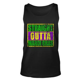Striaght Outta Mardi Gras New Orleans Party T-Shirt Graphic Design Printed Casual Daily Basic Unisex Tank Top - Thegiftio UK