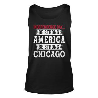 Strong American Pray For Chicago Chicago Shooting Unisex Tank Top - Seseable