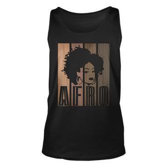 Strong Black Afro Girl African American Melanin Afro Queen V2 Unisex Tank Top - Seseable