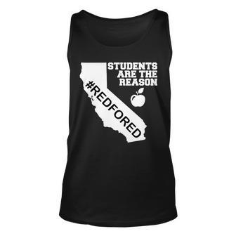 Students Are The Reason Red For Ed California Teacher Unisex Tank Top - Monsterry CA