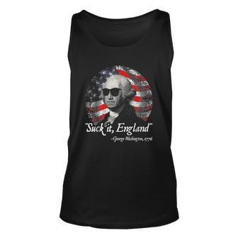 Suck It England Funny 4Th Of July George Washington Unisex Tank Top - Monsterry CA