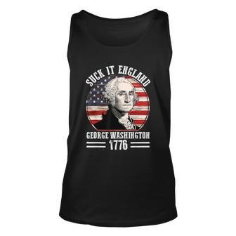Suck It England Funny 4Th Of July George Washington Unisex Tank Top - Monsterry AU
