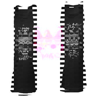 Sugar Skull Witch Halloween Costume In October We Wear Pink V2 Men Women Tank Top Graphic Print Unisex - Thegiftio