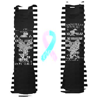 Suicide Prevention Angel Wings Ribbon Unisex Tank Top - Thegiftio UK