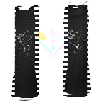 Suicide Prevention Awareness Floral Heart V2 Unisex Tank Top - Thegiftio UK