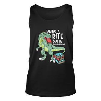 Summer Reading 2022 Oceans Of Possibilities Trex Dinosaur Unisex Tank Top - Monsterry CA