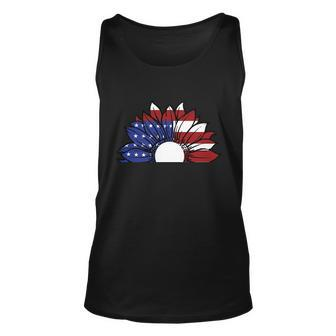 Sunflower American Flag 4Th Of July Independence Day Patriotic V2 Unisex Tank Top - Monsterry AU