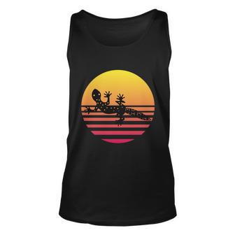 Sunset Strips Retro Vintage Leopard Geckos Lizards Lover Gift Unisex Tank Top - Monsterry AU