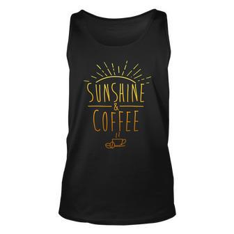 Sunshine And Coffee Unisex Tank Top - Monsterry