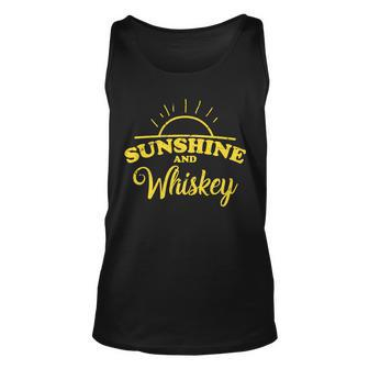 Sunshine And Whiskey Retro Summer Tshirt Unisex Tank Top - Monsterry
