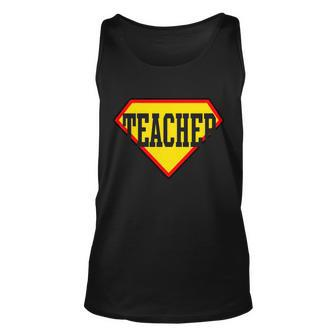 Super Teacher Hero Unisex Tank Top - Thegiftio UK