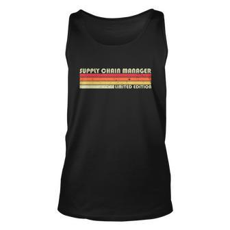 Supply Chain Manager Funny Job Title Birthday Worker Idea Graphic Design Printed Casual Daily Basic Unisex Tank Top