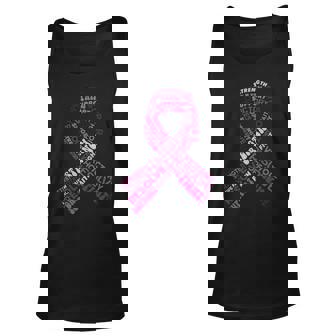 Support Breast Cancer Ribbon Strong Unisex Tank Top - Thegiftio