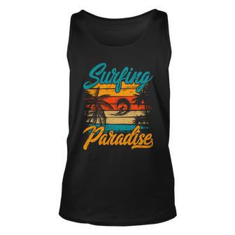 Surfing Paradise Sunset Surf Unisex Tank Top - Monsterry UK