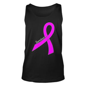 Survivor Breast Cancer Ribbon Tshirt Unisex Tank Top - Monsterry