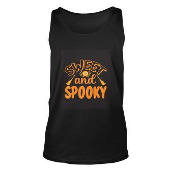 Sweet And Spooky Halloween Quote Unisex Tank Top - Monsterry UK