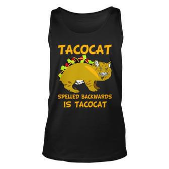 Tacocat Spelled Backwards Funny Cat Tshirt Unisex Tank Top - Monsterry
