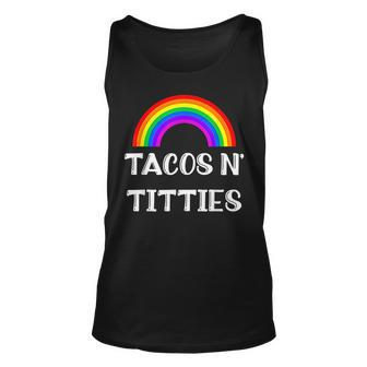 Tacos And Titties Funny Lgbt Gay Pride Gifts Lesbian Lgbtq Men Women Tank Top Graphic Print Unisex - Thegiftio UK