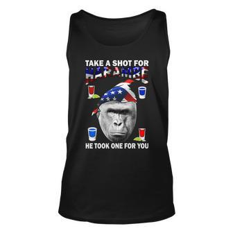 Take A Shot For Harambe Tshirt Unisex Tank Top - Monsterry UK