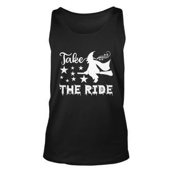 Take The Ride Witch Halloween Quote Unisex Tank Top - Monsterry