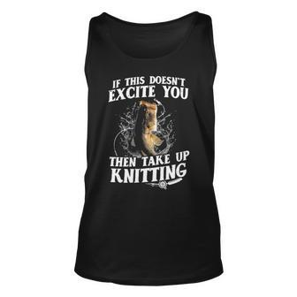 Take Up Knitting Unisex Tank Top - Seseable