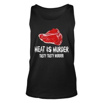Tasty Meat Is Murder Unisex Tank Top - Monsterry CA