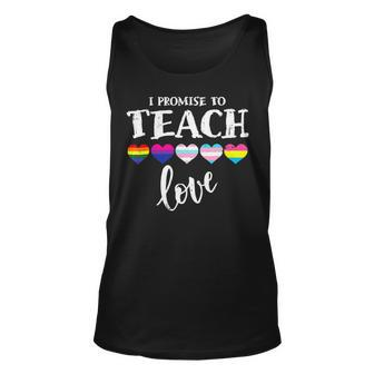 Teacher Ally Lgbt Teaching Love Rainbow Pride Month V2 Unisex Tank Top - Seseable