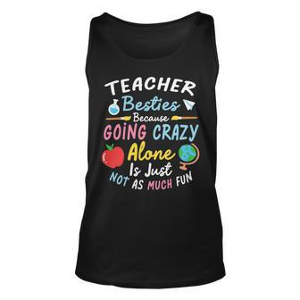 Teacher Besties Funny Teacher Unisex Tank Top - Seseable