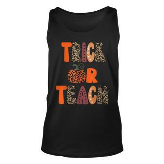 Teacher Halloween Trick Or Teach Funny School Unisex Tank Top - Seseable