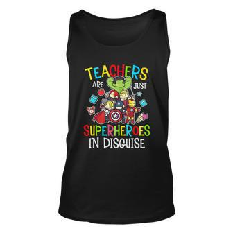 Teachers Are Superheroes Funny Back To School Teacher Gifts Unisex Tank Top - Monsterry