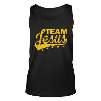 Team Jesus Vintage Christian Tshirt Unisex Tank Top - Monsterry
