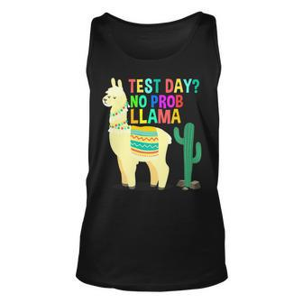 Test Day No Prob-Llama Llama Teacher Testing Day For Teacher Unisex Tank Top - Seseable