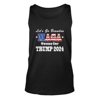 Texas For Trump 2024 Maga Lets Go Brandon Tshirt Unisex Tank Top - Monsterry CA