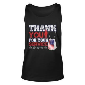 Thank You For Your Service Veterans Day Unisex Tank Top - Monsterry UK