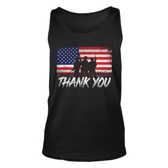 Thank You Usa Troops Unisex Tank Top - Monsterry UK