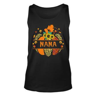 Thankful Grateful Blessed Nana Pumpkin Leopard Halloween Unisex Tank Top - Seseable