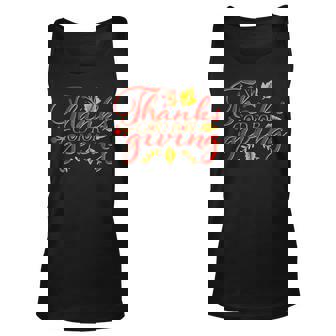 Thanks God For Giving Happy Thanksgiving Day Family Present Men Women Tank Top Graphic Print Unisex - Thegiftio