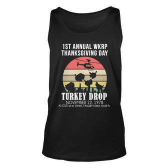 Thanksgiving Wkrp Turkeys Drop Unisex Tank Top - Monsterry AU