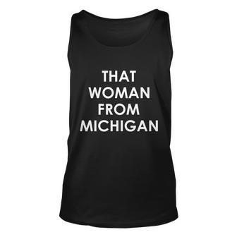 That Woman From Michigan Governor Whitmer Tshirt Unisex Tank Top - Monsterry