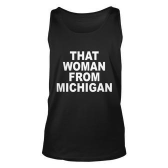 That Woman From Michigan T-Shirt Graphic Design Printed Casual Daily Basic Unisex Tank Top - Thegiftio UK