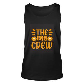 The Boo Crew Pumpkin Ghost Halloween Quote Unisex Tank Top - Monsterry